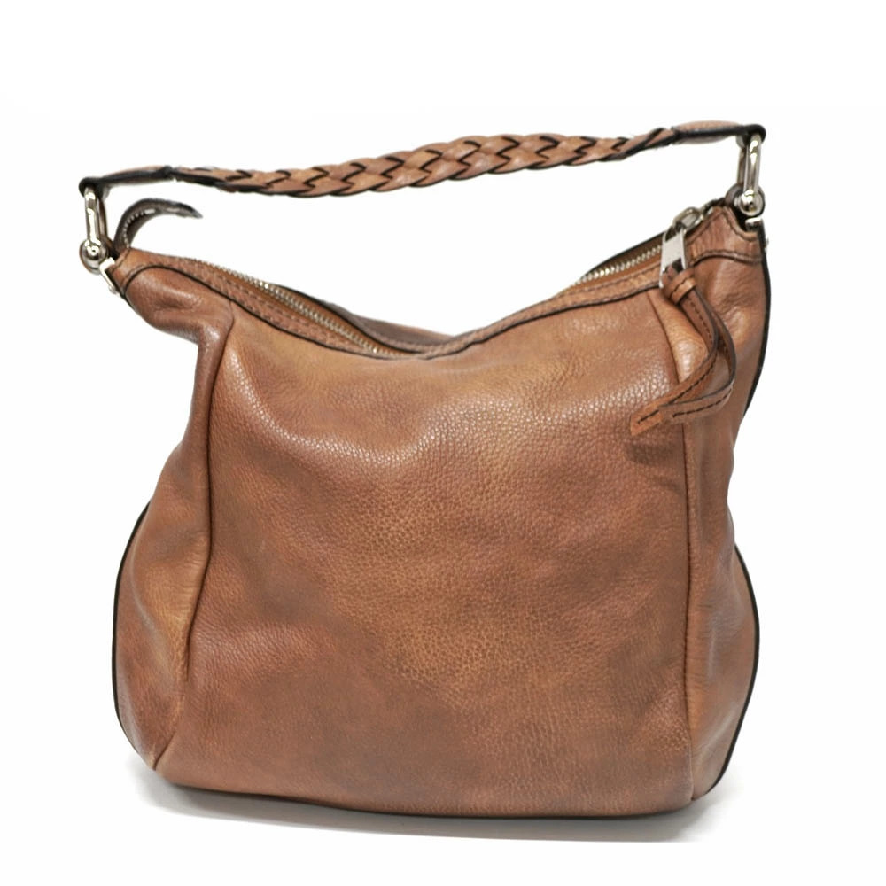 Gucci One Shoulder Hobo Bag Brown